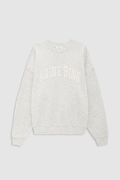 Anine Bing | Miles Sweatshirt Anine Bing - Washed White Leopard