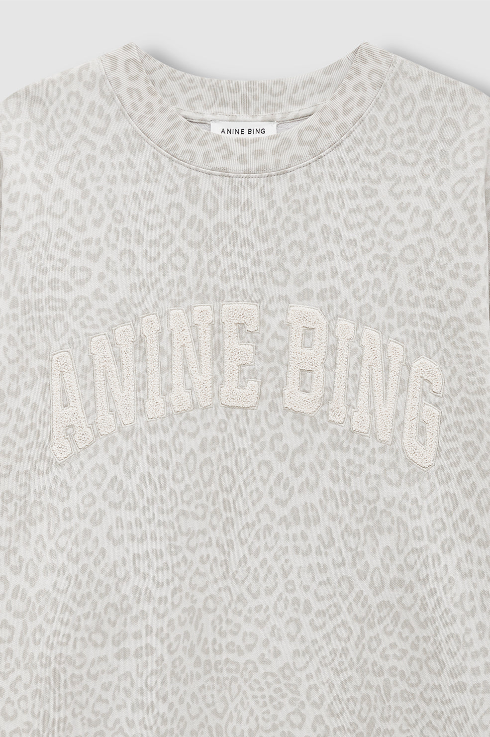 Anine Bing | Miles Sweatshirt Anine Bing - Washed White Leopard