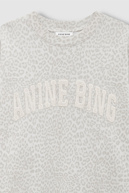 Anine Bing | Miles Sweatshirt Anine Bing - Washed White Leopard