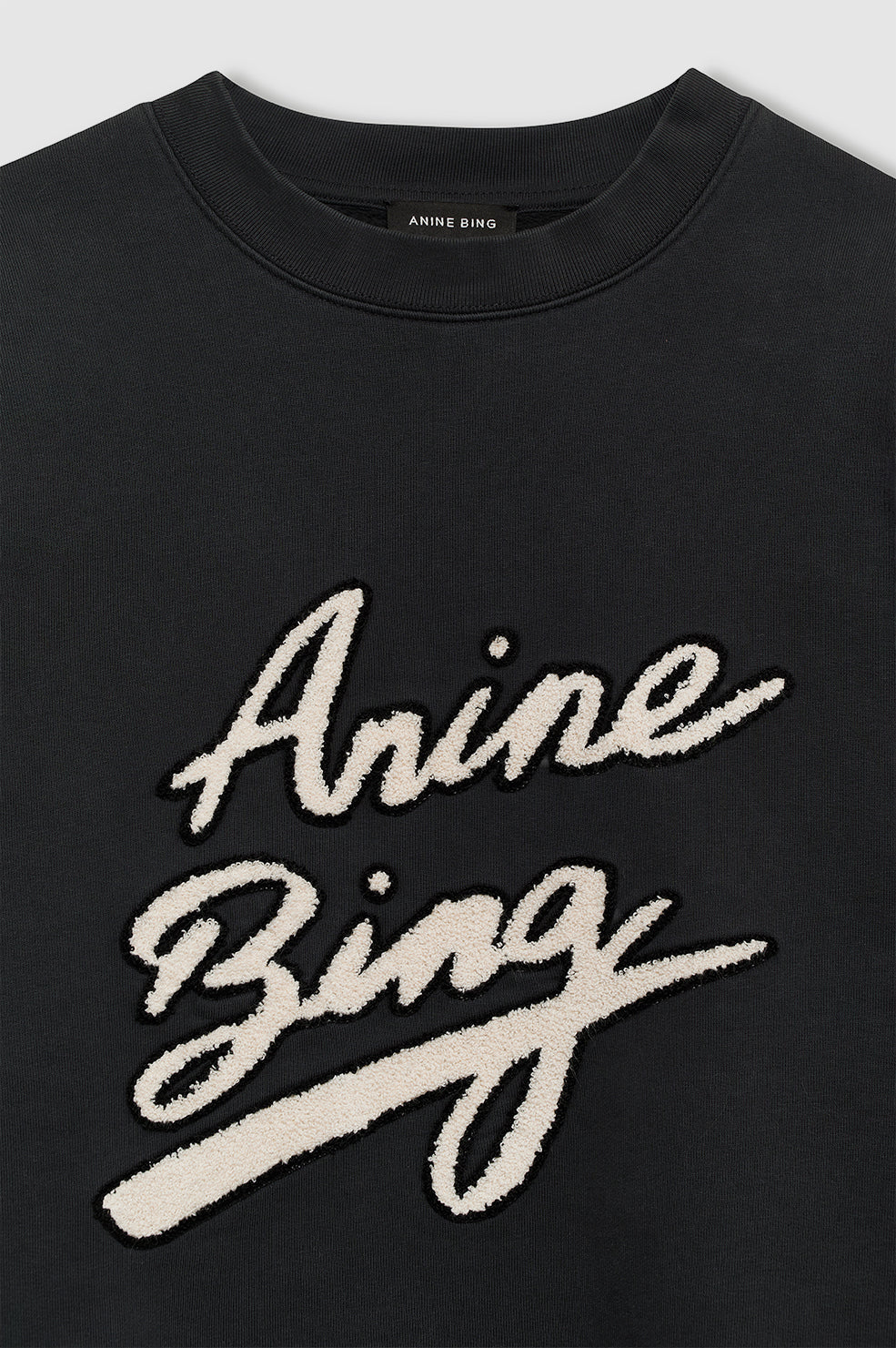 Anine Bing | Miles Sweatshirt Chenille Signature - Black