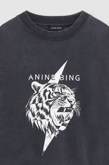 Anine Bing | Miles Sweatshirt Tiger - Vintage Black