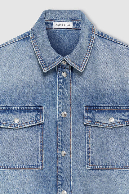 Aning Bing | Paxton Shirt - Baltic Blue