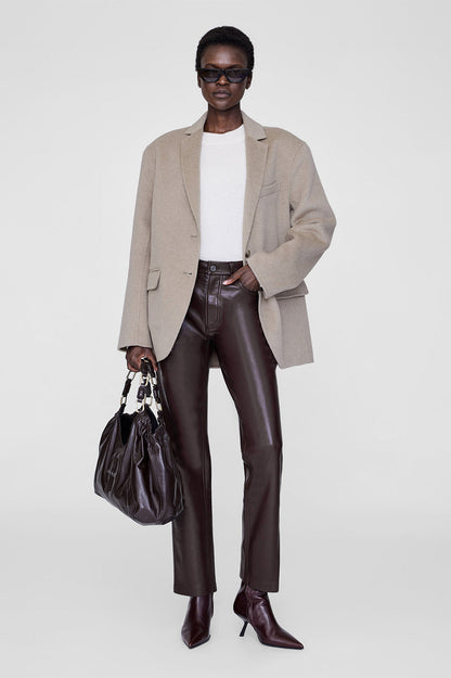 Anine Bing | Quinn Blazer - Oat Melange Cashmere