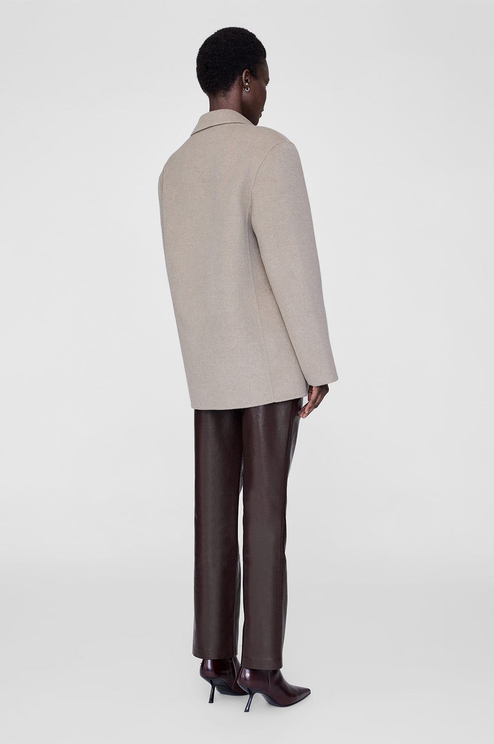 Anine Bing | Quinn Blazer - Oat Melange Cashmere