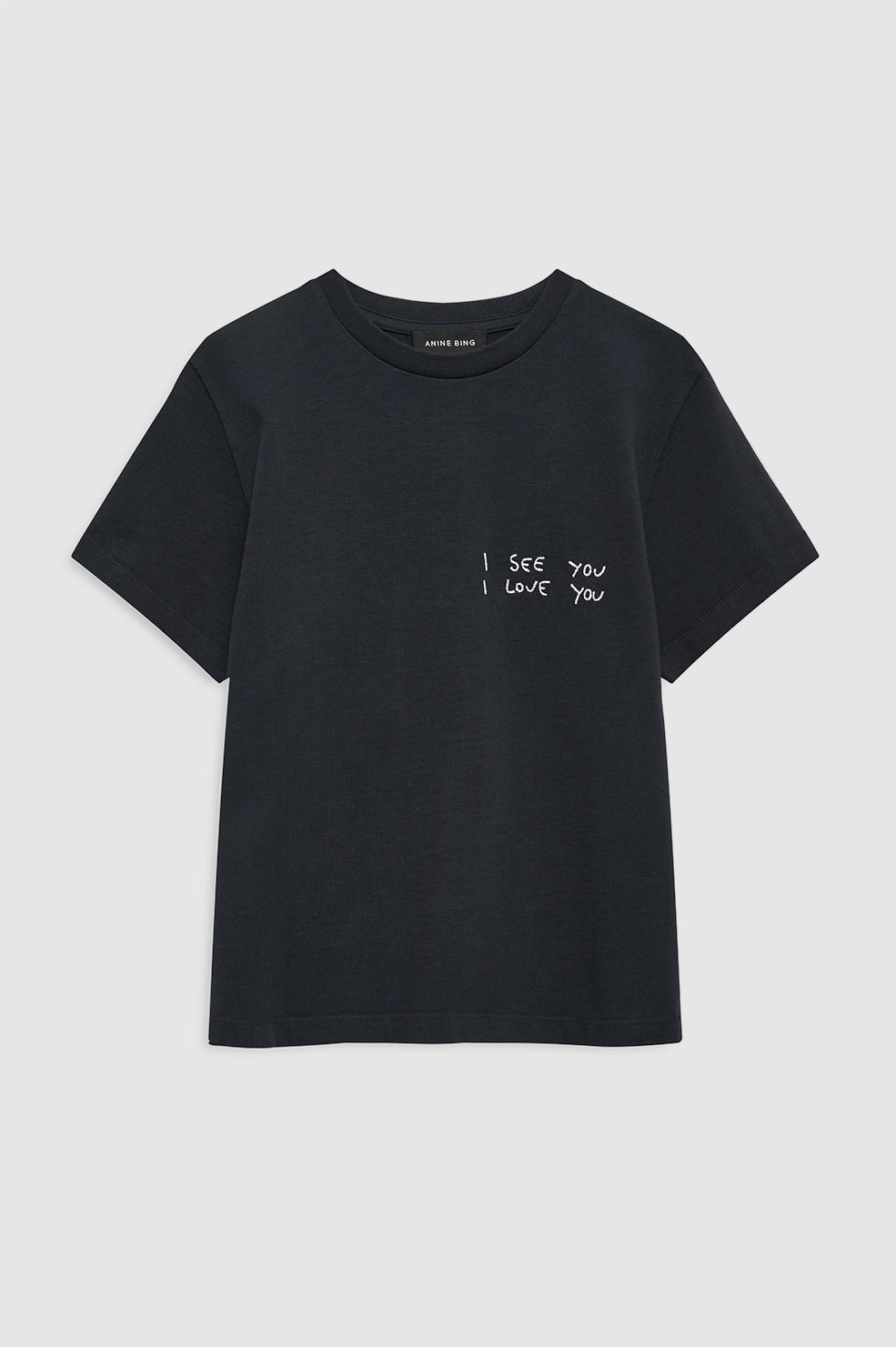 Anine Bing | Shelley Tee I See You I Love You - Black