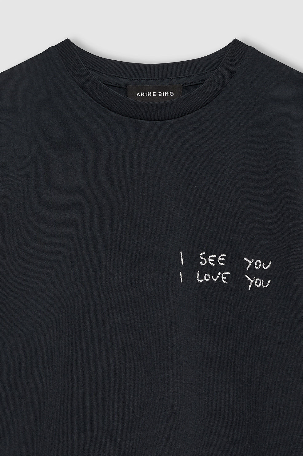 Anine Bing | Shelley Tee I See You I Love You - Black