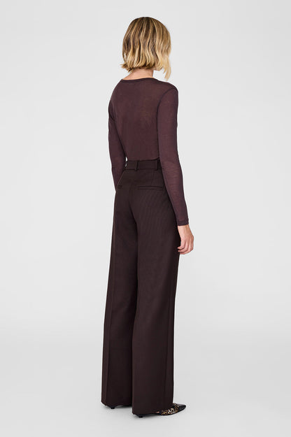Anine Bing | Trent Trouser - Deep Brown