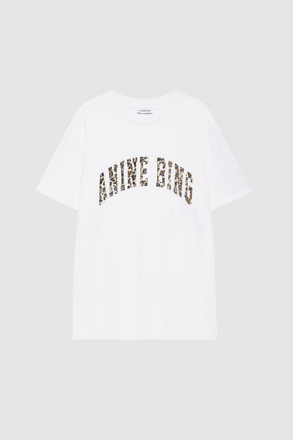 Anine Bing | Walker Tee AB Leopard - Ivory