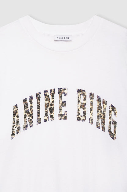 Anine Bing | Walker Tee AB Leopard - Ivory