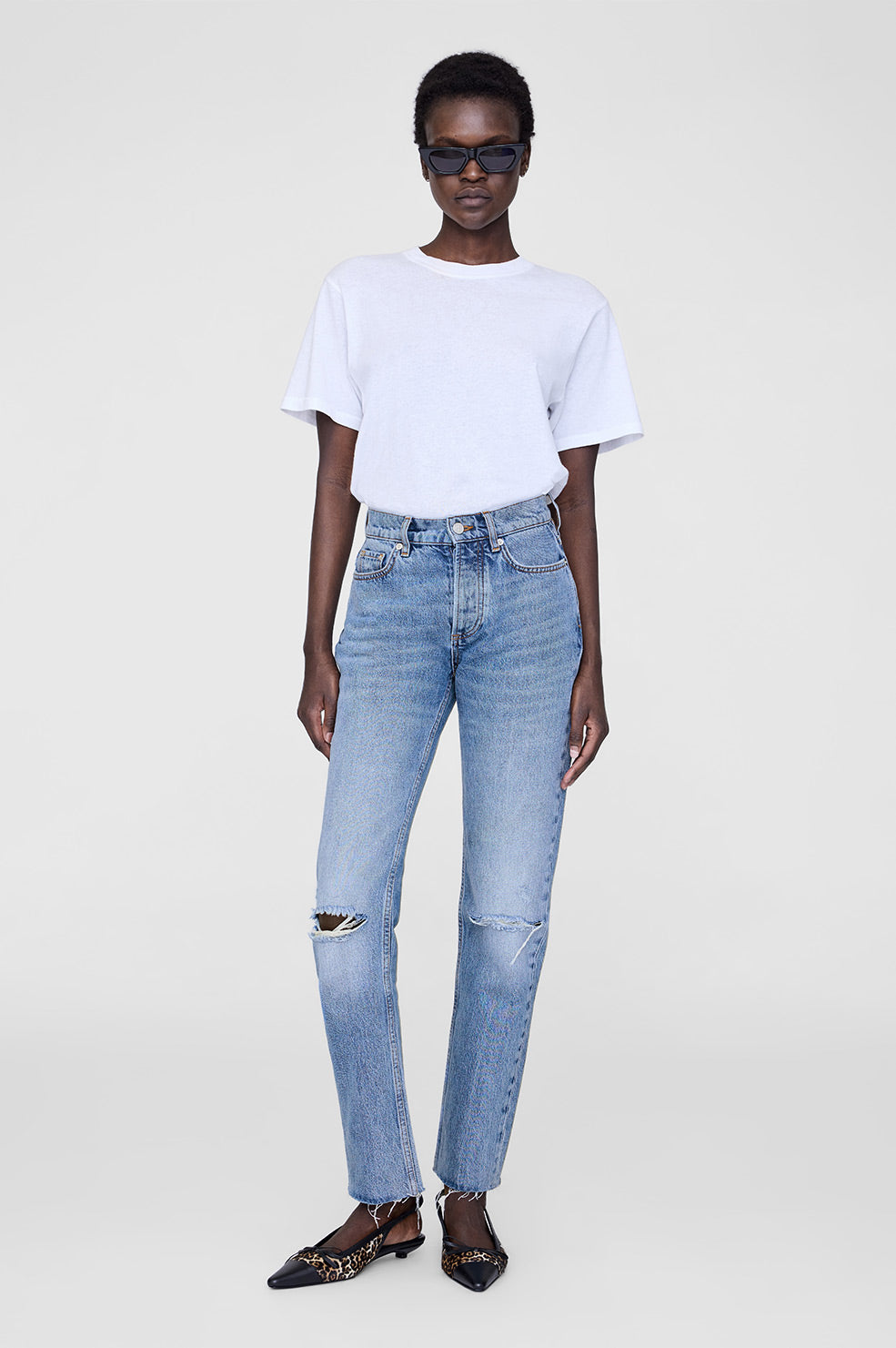 Anine Bing | Zoey Sling Back Heels - Leopard