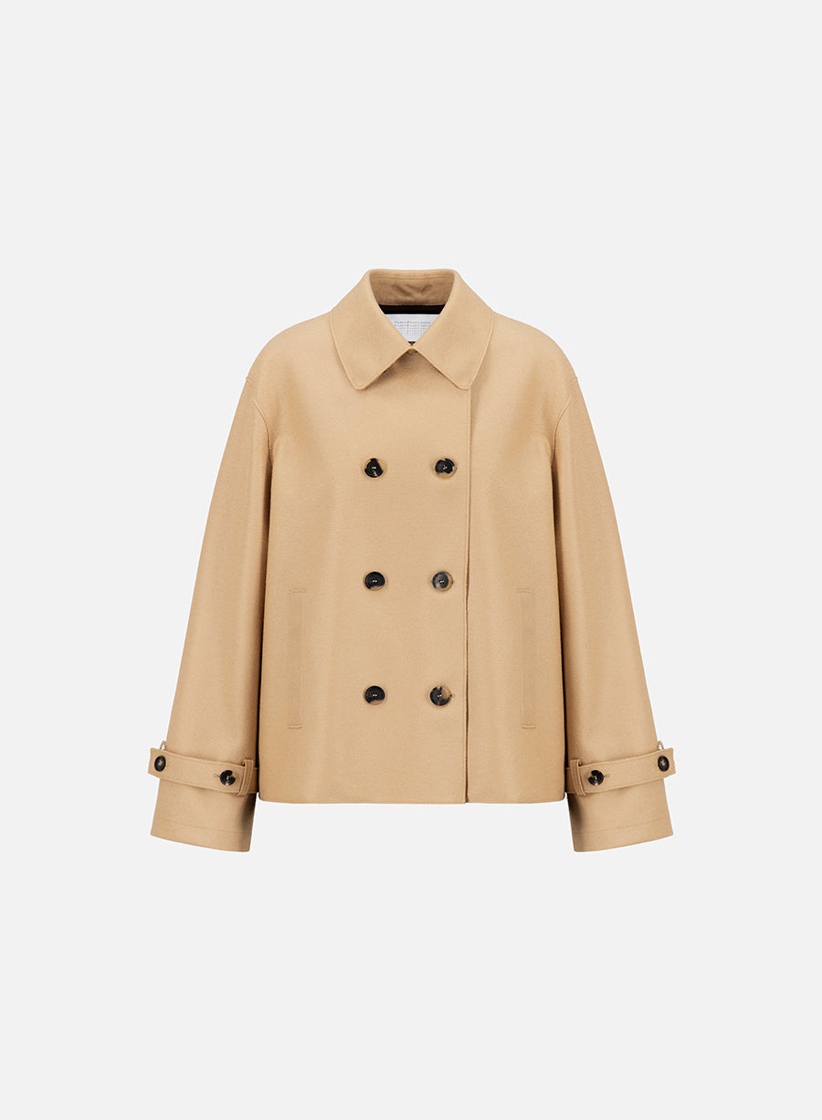 Harris Wharf London | Oversized Short Trench - Beige