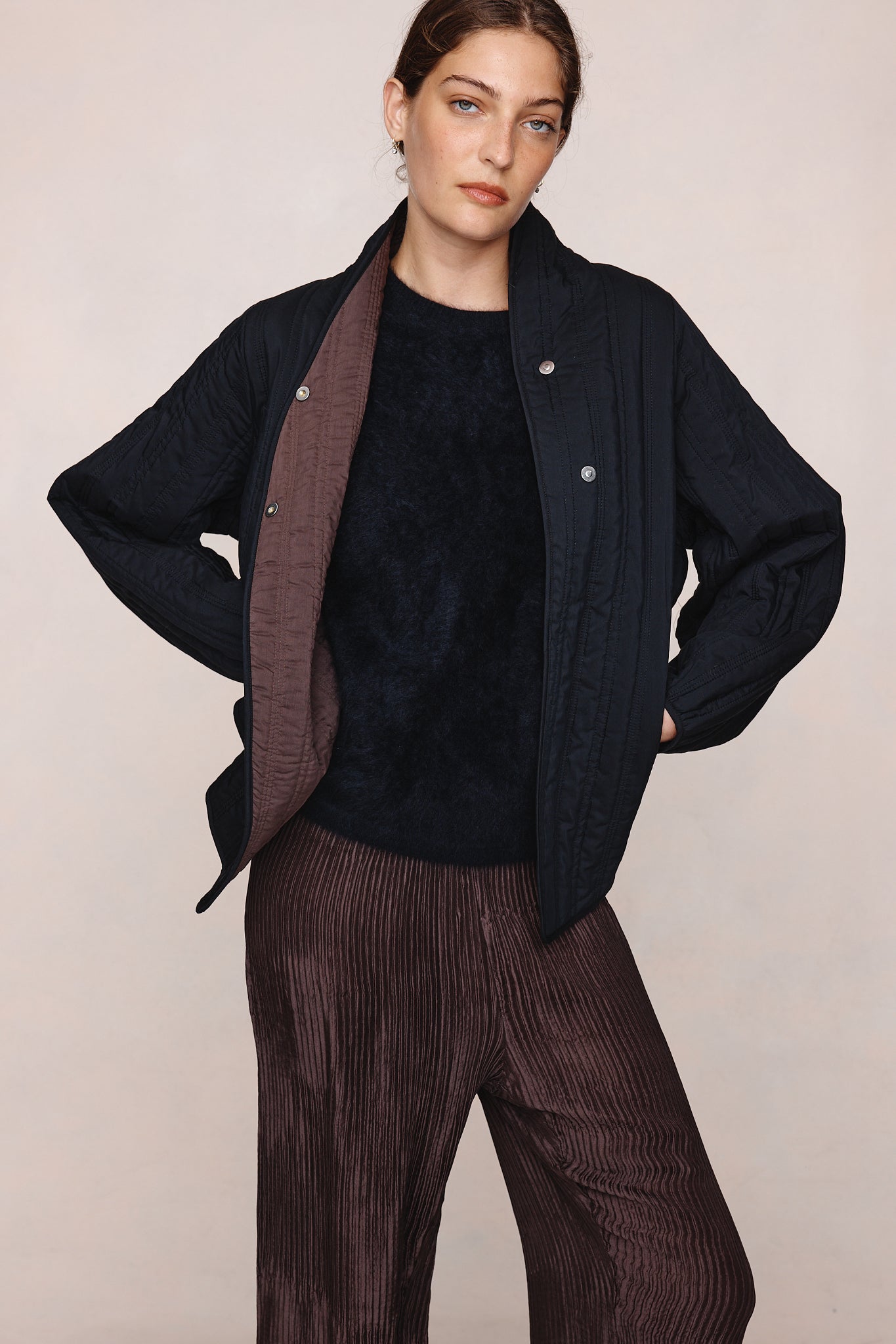 Marle | Agnes Jacket - Black / Tapenade