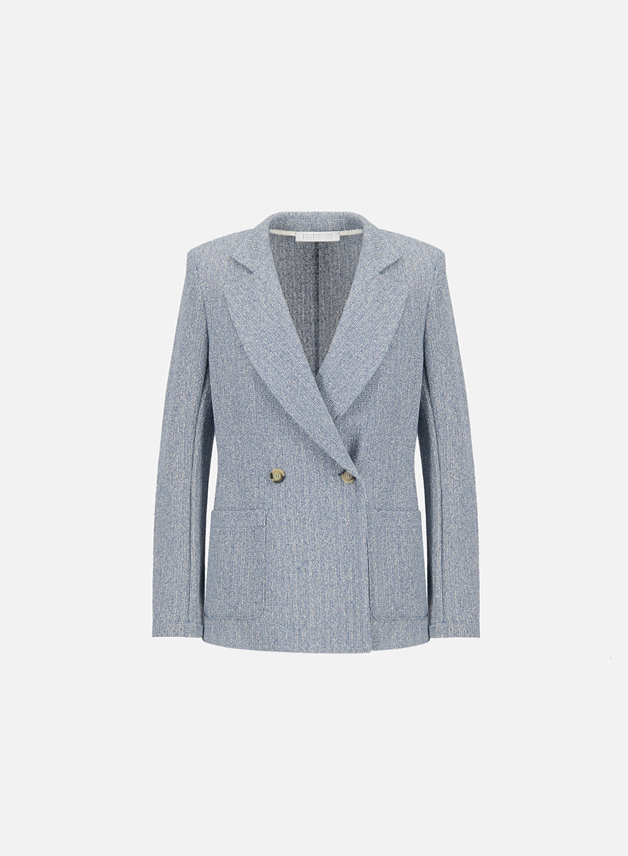 Harris Wharf London | Blazer With Shoulder Pads - Denim