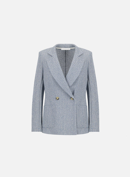 Harris Wharf London | Blazer With Shoulder Pads - Denim