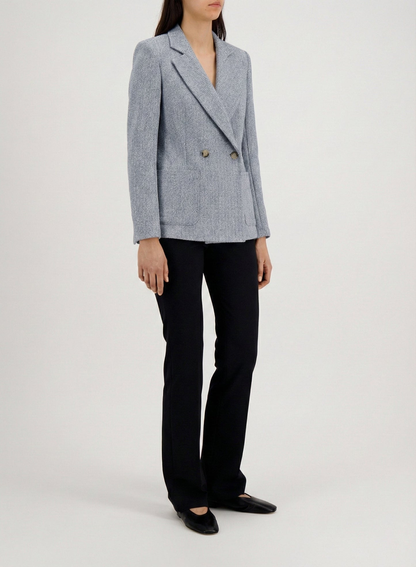 Harris Wharf London | Blazer With Shoulder Pads - Denim