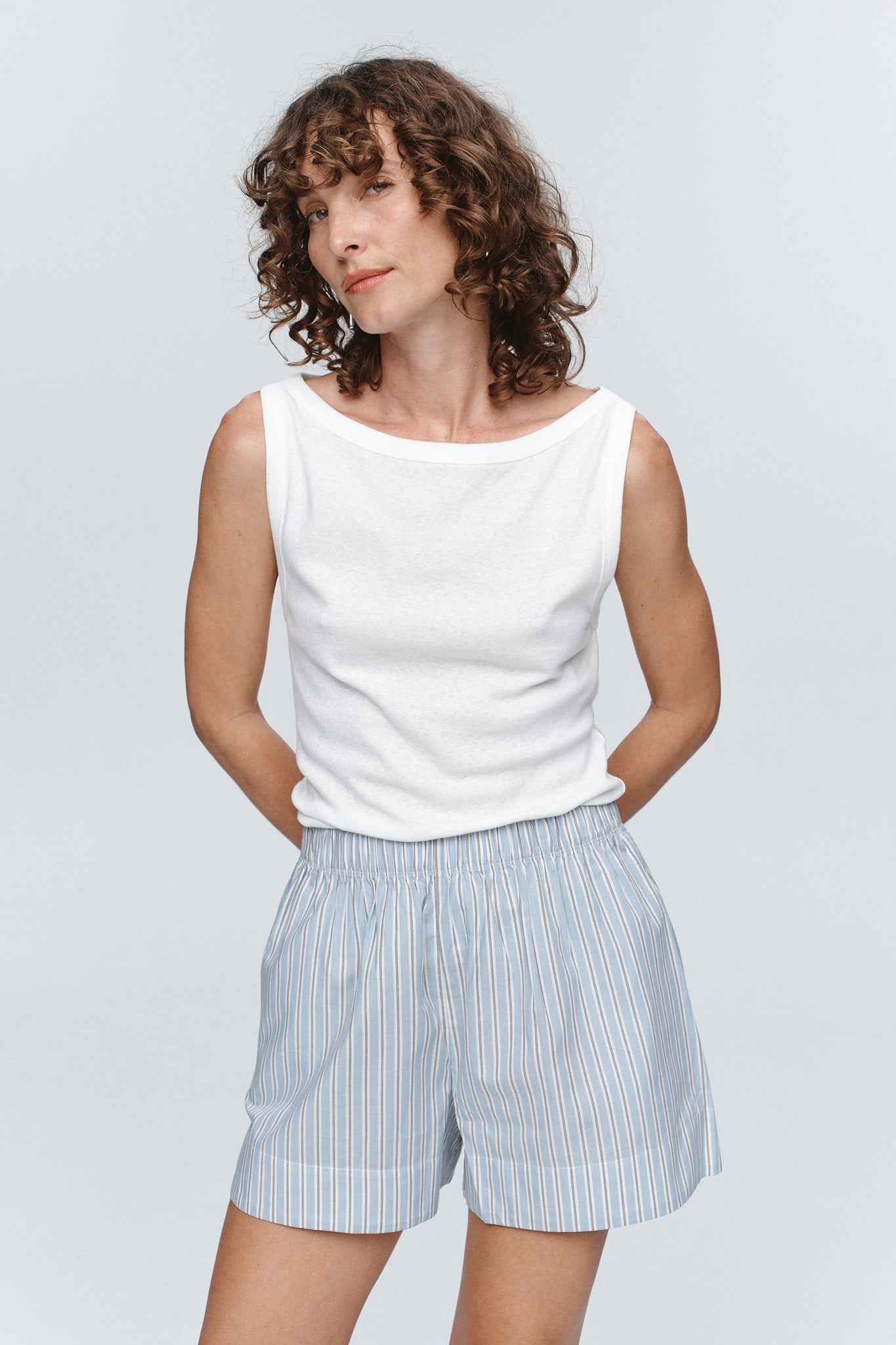 Marle | Alisa Short - Bleu Stripe
