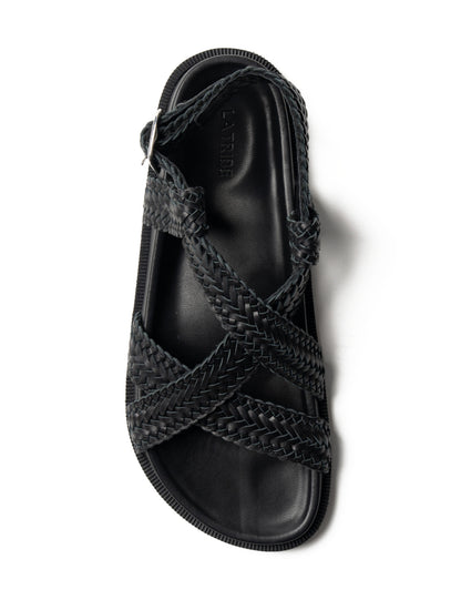 La Tribe | Amara Braided Sandal - Black