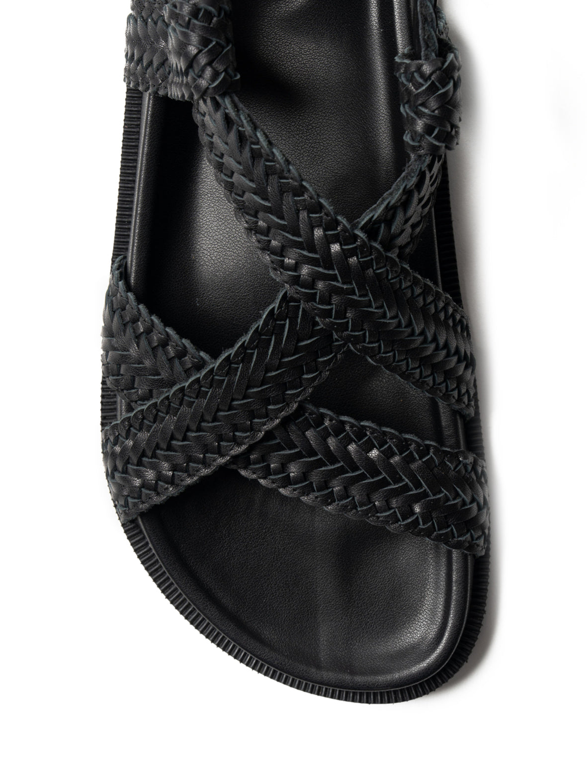 La Tribe | Amara Braided Sandal - Black