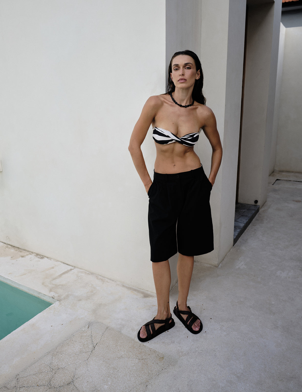 La Tribe | Amara Braided Sandal - Black