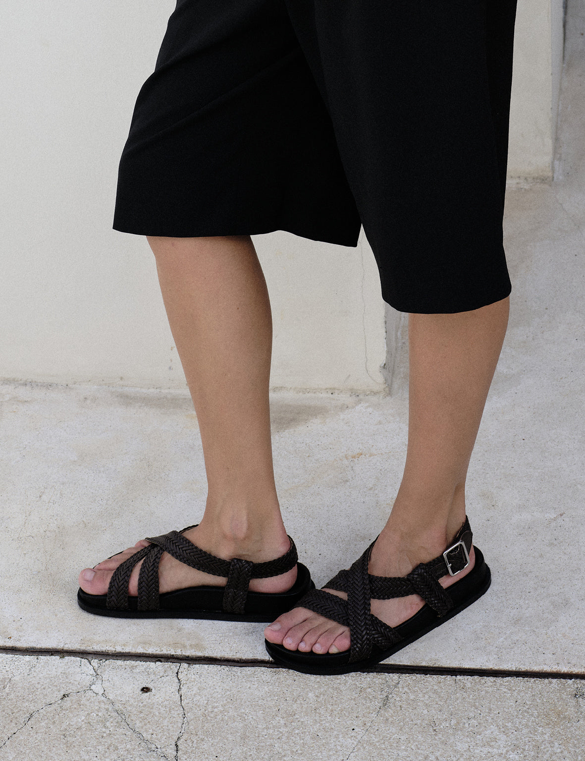 La Tribe | Amara Braided Sandal - Black