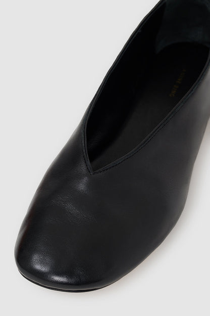 Anine Bing | Ana Flats Smooth Leather - Black