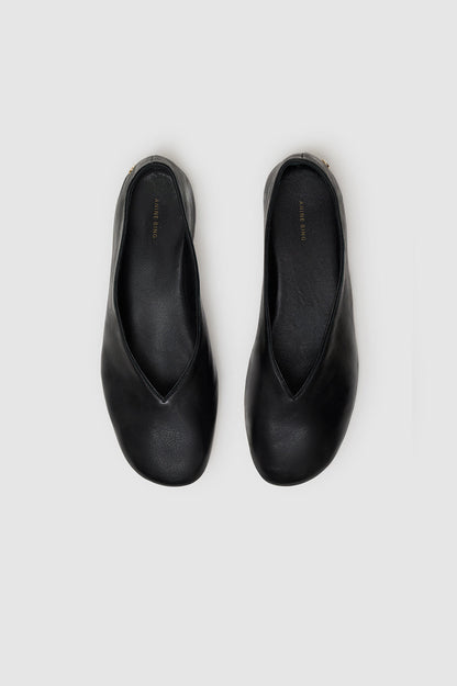 Anine Bing | Ana Flats Smooth Leather - Black