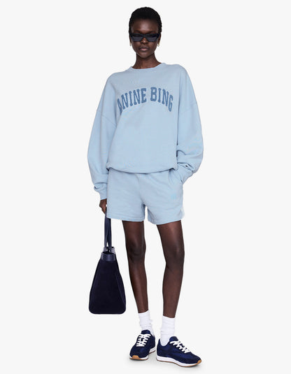 Anine Bing | Kam Short Framed Monogram - Pale Blue