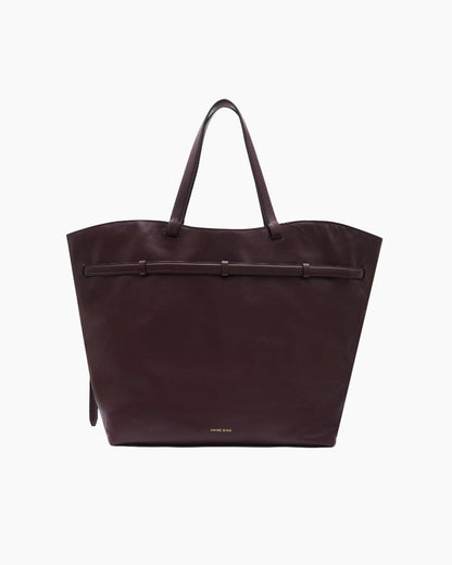 Anine Bing | Elly Tote Small Grained Leather - Fig
