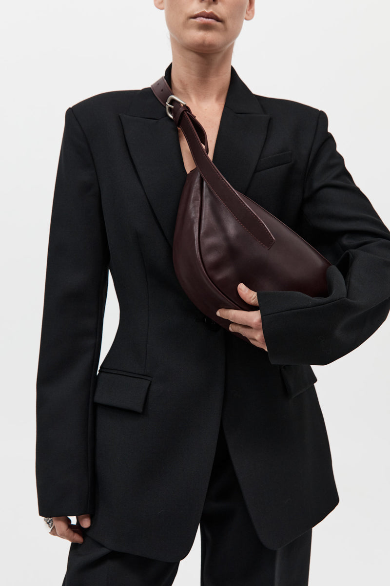 St Agni | Adjustable Cresent Bag - Bordeaux