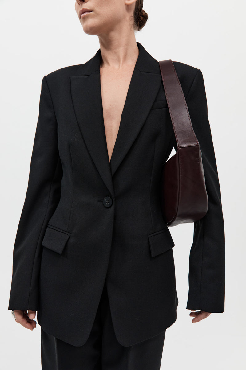 St Agni | Adjustable Cresent Bag - Bordeaux