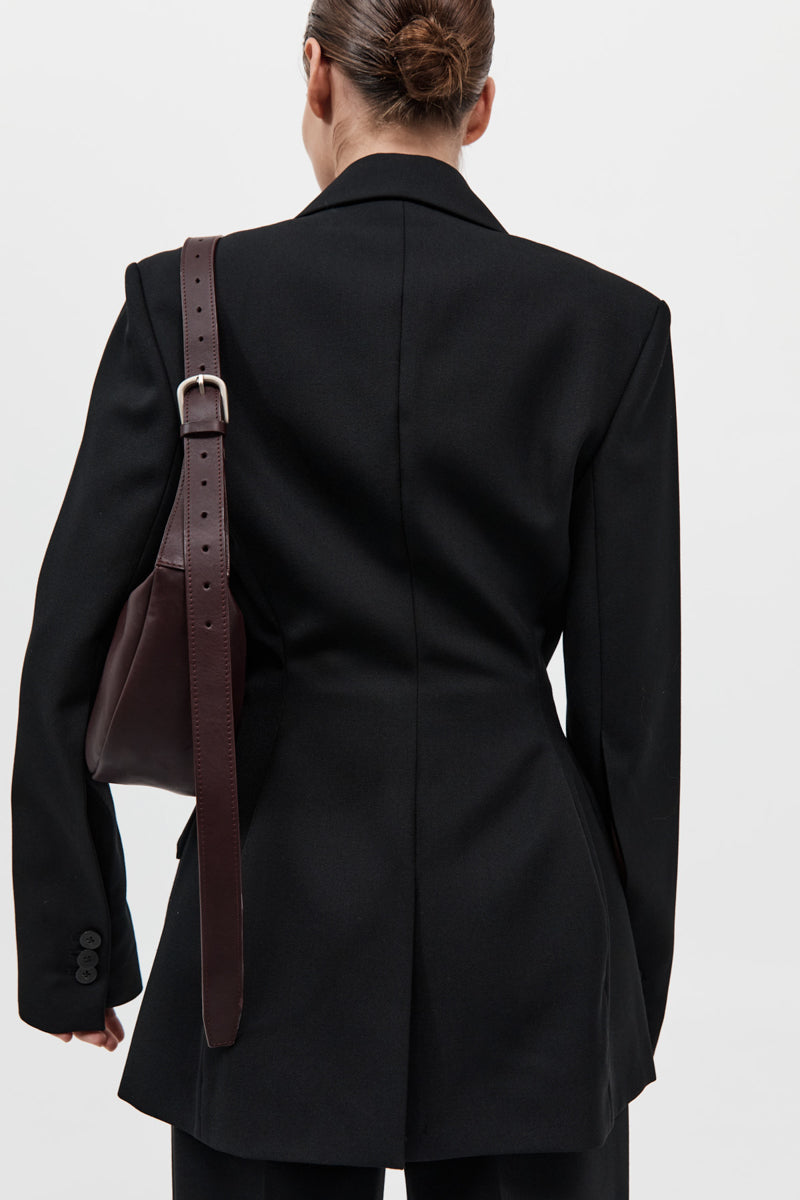 St Agni | Adjustable Cresent Bag - Bordeaux