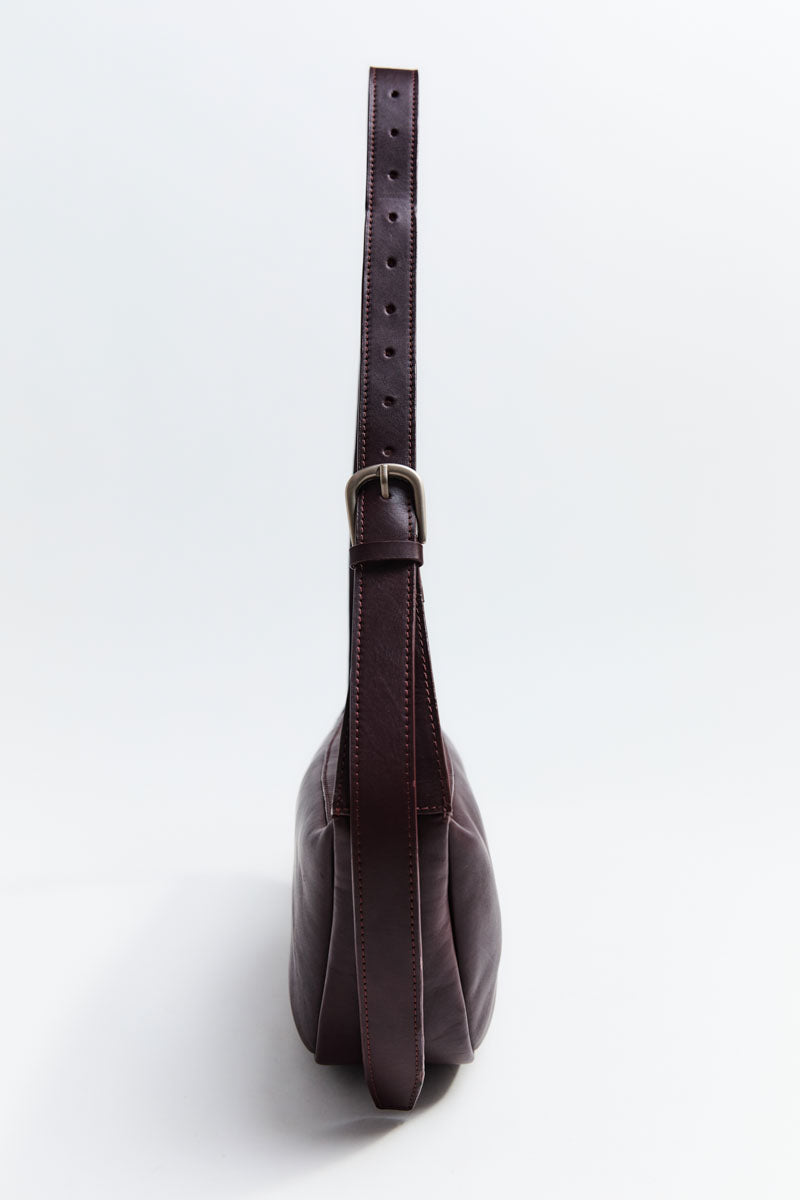 St Agni | Adjustable Cresent Bag - Bordeaux