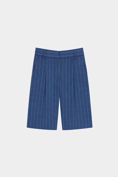 Camilla and Marc | Alberto Short - Blue White Stripe