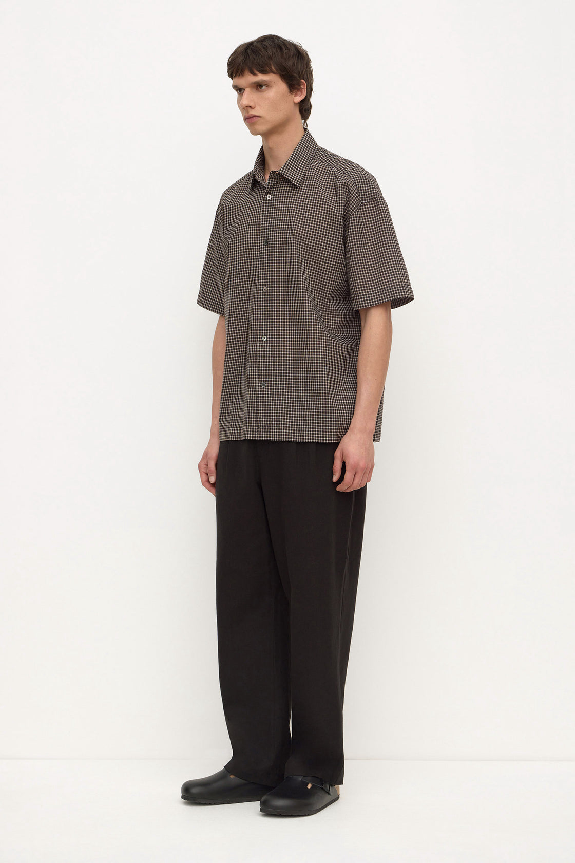 Assembly Label | Alta Check Short Sleeve Shirt - Brown / Black
