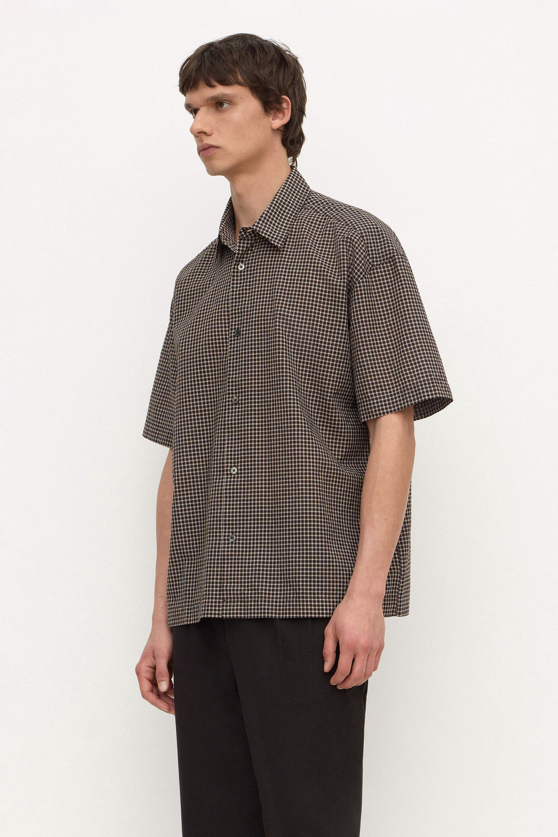 Assembly Label | Alta Check Short Sleeve Shirt - Brown / Black