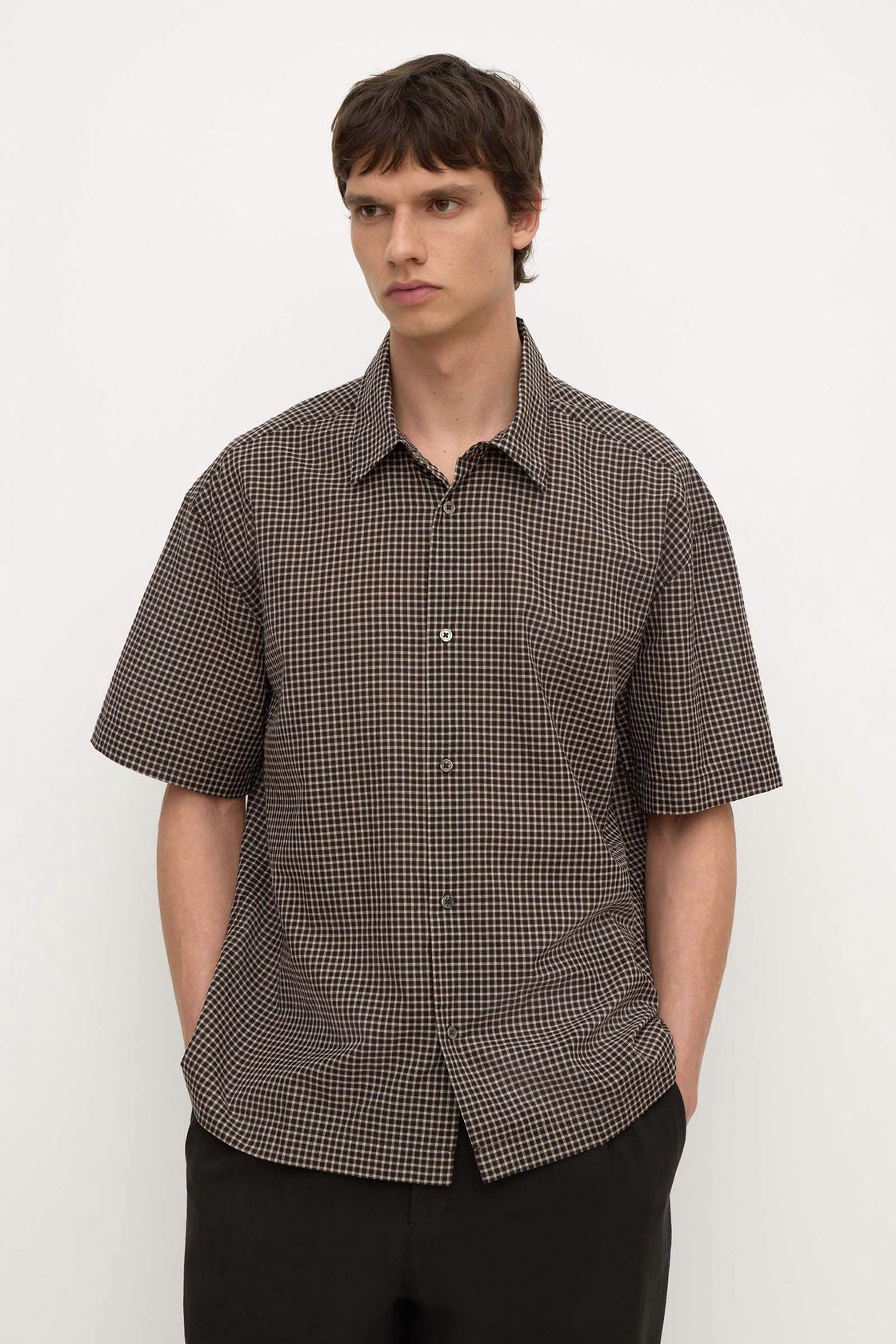 Assembly Label | Alta Check Short Sleeve Shirt - Brown / Black