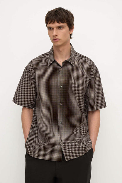 Assembly Label | Alta Check Short Sleeve Shirt - Brown / Black