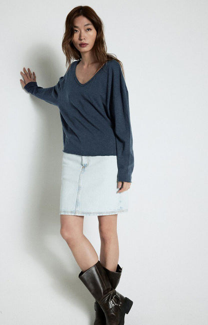 American Vintage | Sonoma Long Sleeve T.Shirt - Vintage Navy Blue