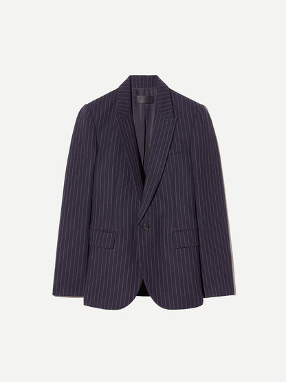 Nili Lotan | Anabel Tailored Jacket - Dark Navy Pinstripe