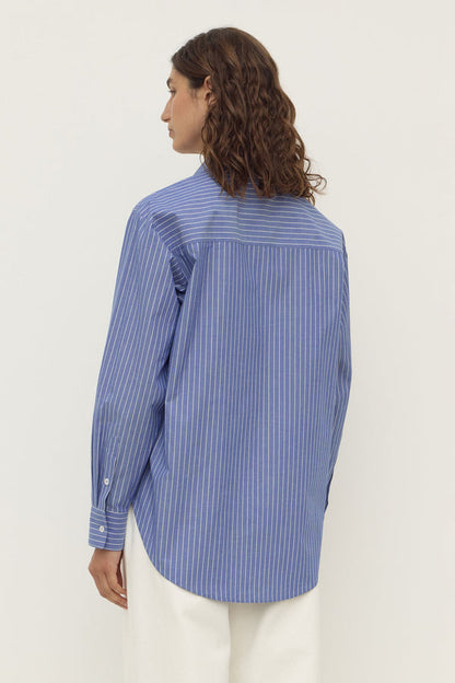 Assembly Label | Anais Stripe Long Sleeve Shirt - Blue/White