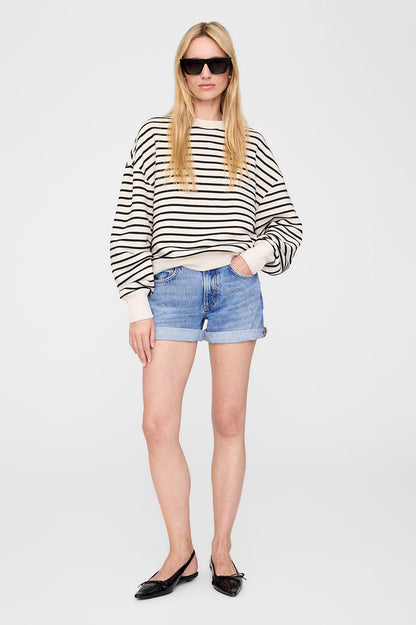 Anine Bing | Dean Sweatshirt - Black Stripe French Terry