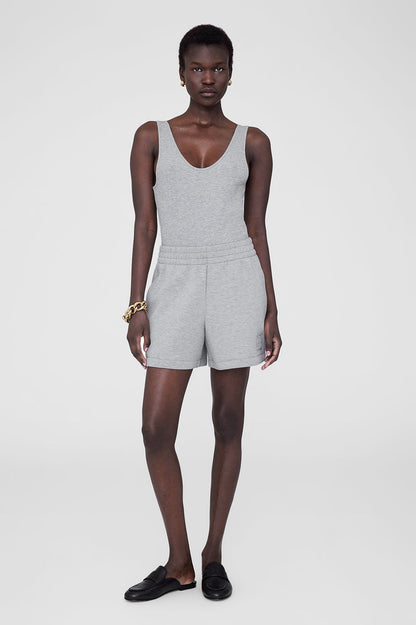 Anine Bing | Kam Short Framed Monogram - Heather Grey