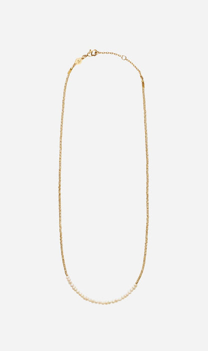 Anni Lu | Slim Pearly Necklace - Gold