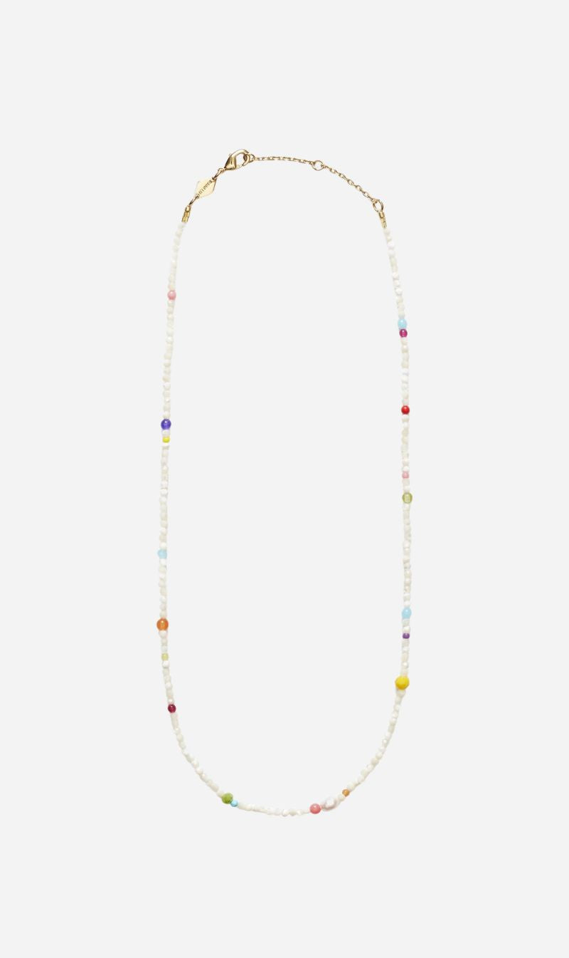 Anni Lu | Confetti Gem Necklace - White Shell