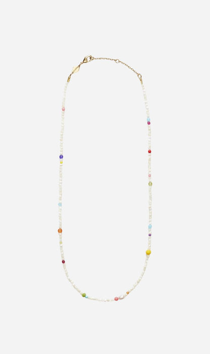 Anni Lu | Confetti Gem Necklace - White Shell