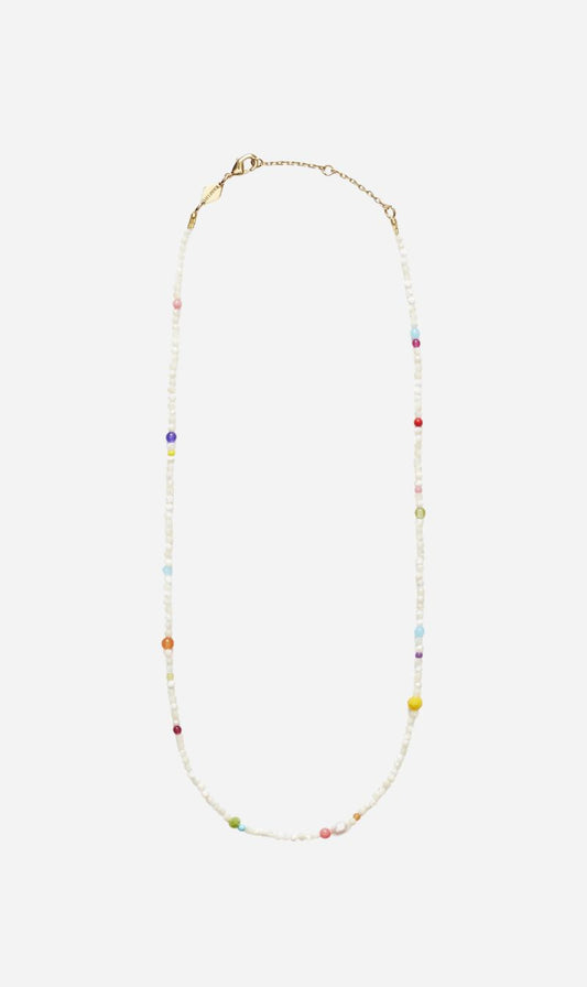 Anni Lu | Confetti Gem Necklace - White Shell