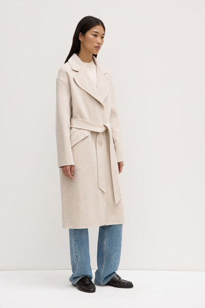 Assembly Label | Sadie Single Breasted Wool Coat - Oat Marle