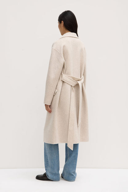 Assembly Label | Sadie Single Breasted Wool Coat - Oat Marle