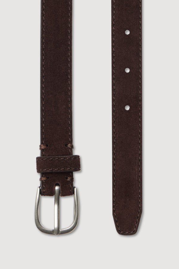 Assembly Label | Slim Suede Belt - Ganache