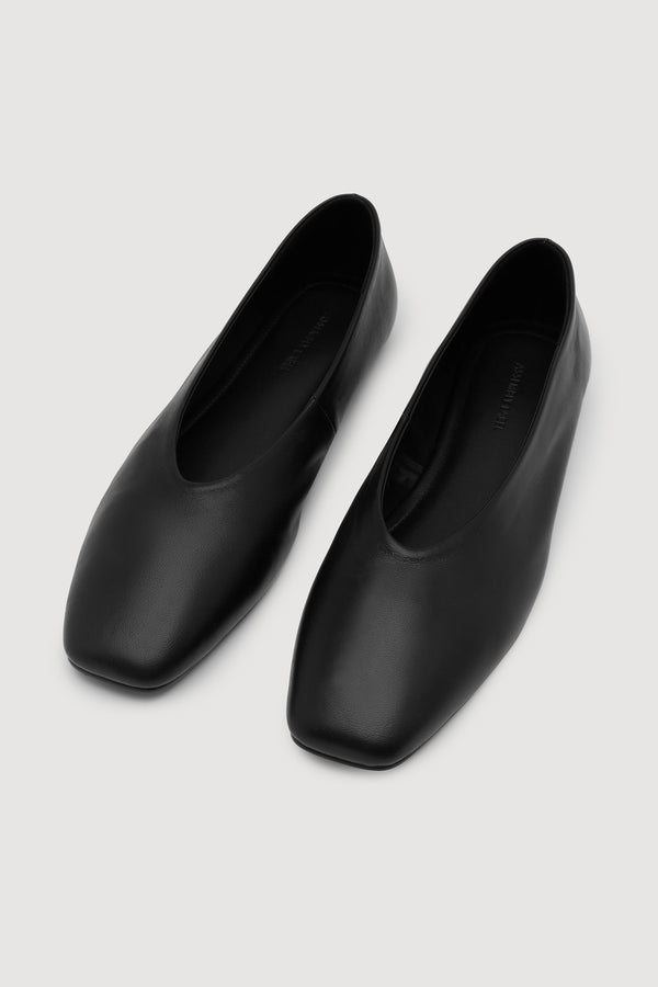 Assembly Label | Andrea Leather Ballet Flat - Black